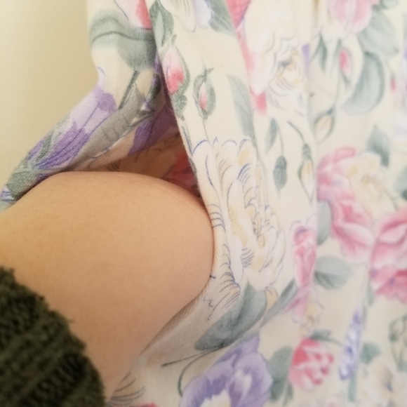 VINTAGE Margaret Smith Floral Midi A-line Skirt Size Vint 10 - Picture 2 of 10